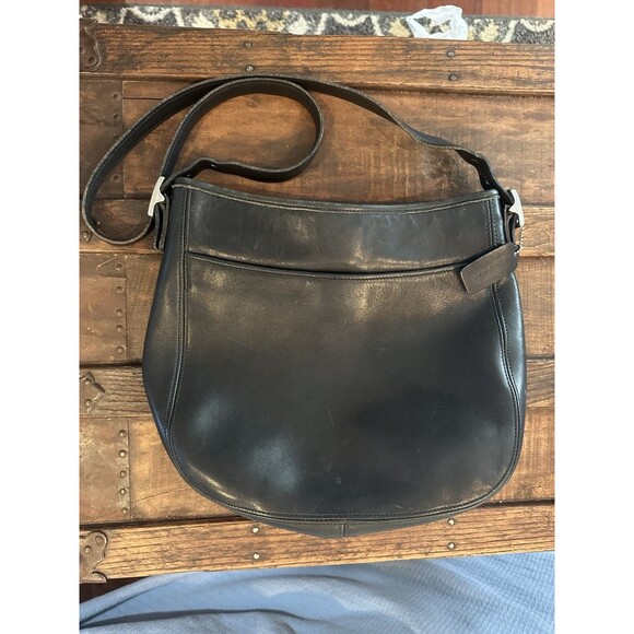 Vintage Coach Chelsea Soho A9D-6003 Black Crossbody Shoulder Bag Hobo Purse - Picture 1 of 8